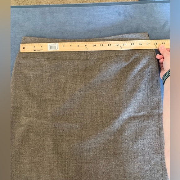 Antonio Melani Womens Mini Skirt 10 Brown Tweed Wool Blend Lined Side Zip Slit - Picture 8 of 10